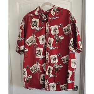 Bit and Bridle Men's Button Down Shirt 3XL HORSES Western